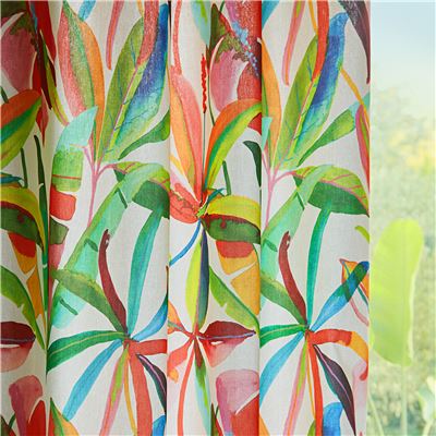 Rideau motif exotique