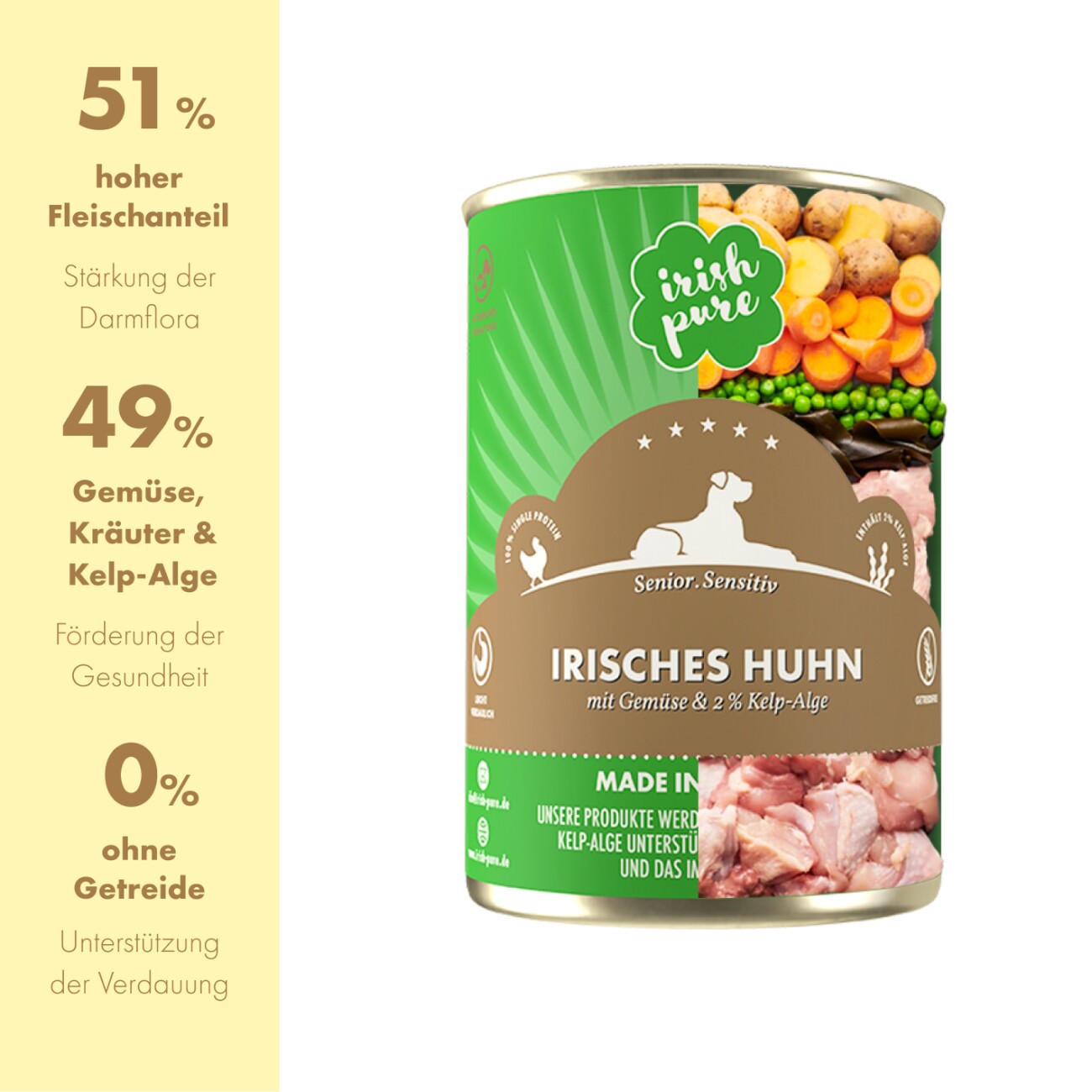 Irish Pure Freiland-Huhn (Senior) 390 g