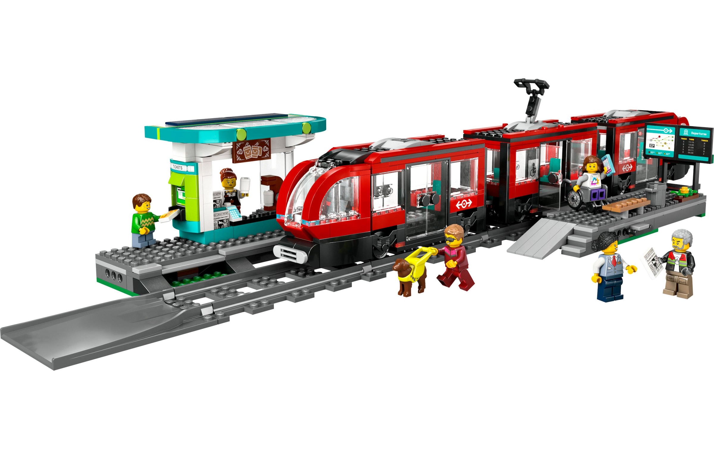LEGO® Konstruktionsspielsteine »City Strassenbahn mit Haltestelle 60423«