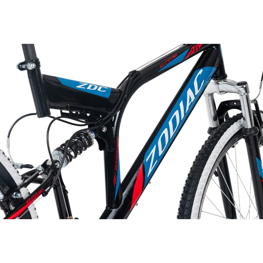 KS Cycling Mountainbike Fully 26 Zoll Zodiac 21 Gänge Schwarz-Rot