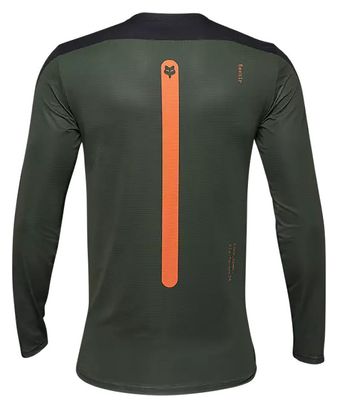 Maillot Manches Longues Fox Flexair Aviation Vert Sauge Foncé