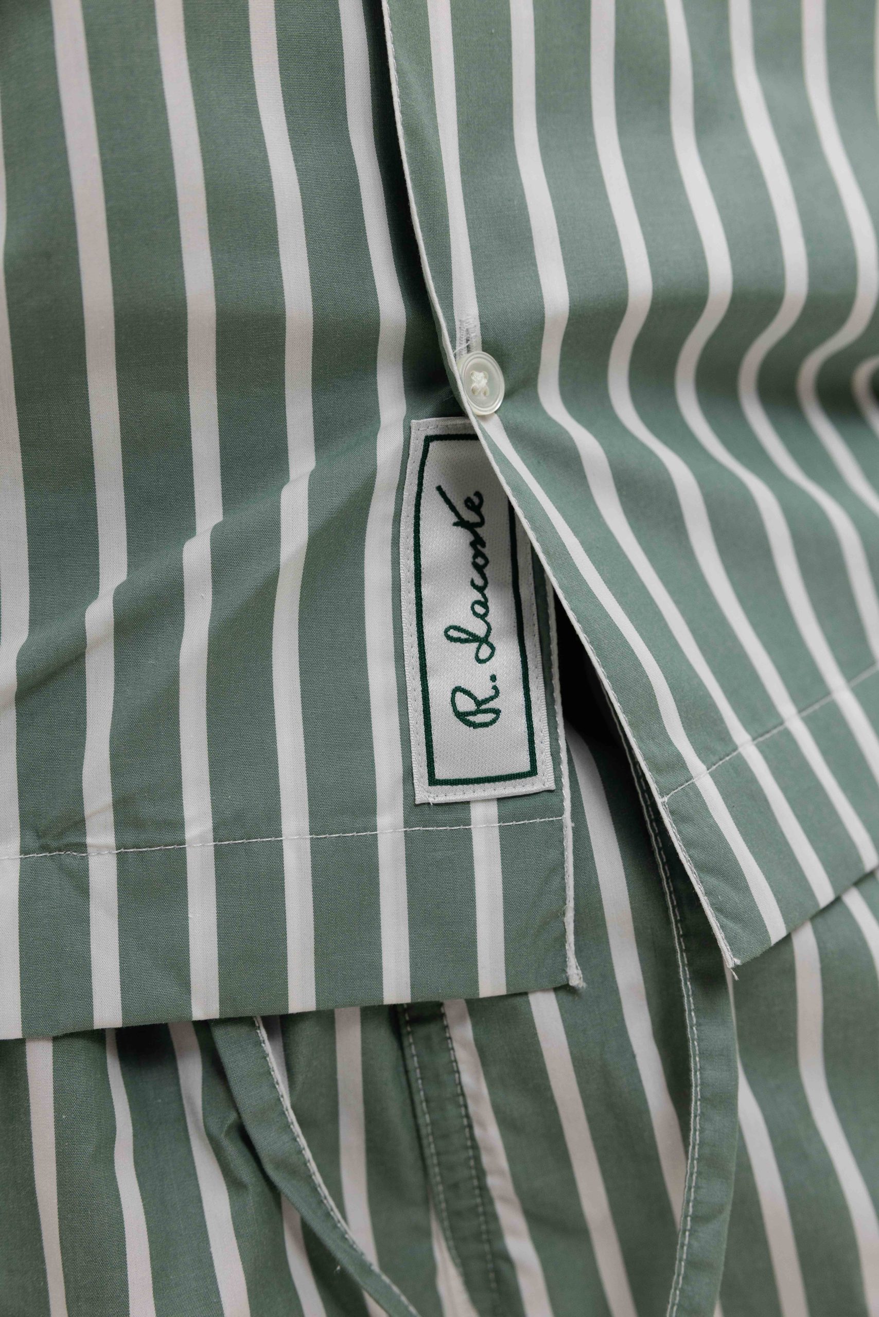 Lacoste Striped Zomerset Heren Groen/Wit