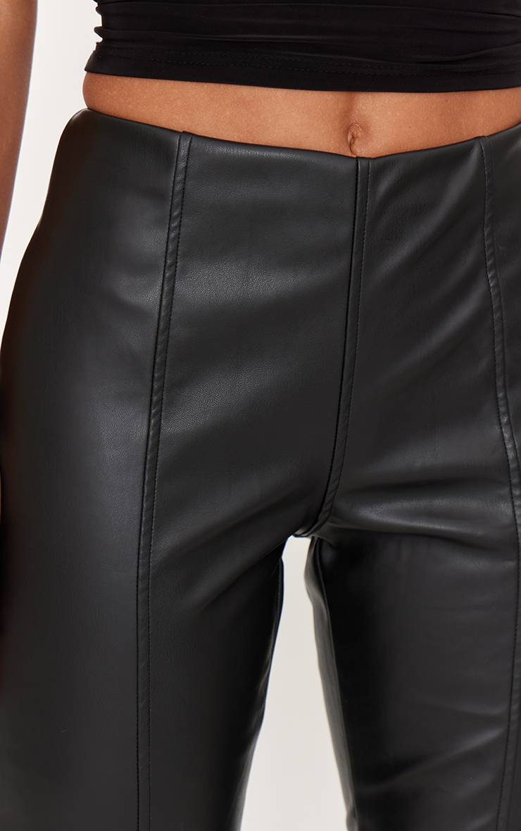 Noir Legging Extensible En Synthétique