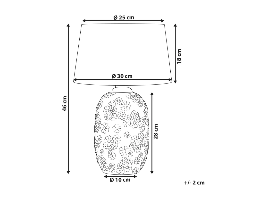 Lampe à poser FERREY Céramique Gris