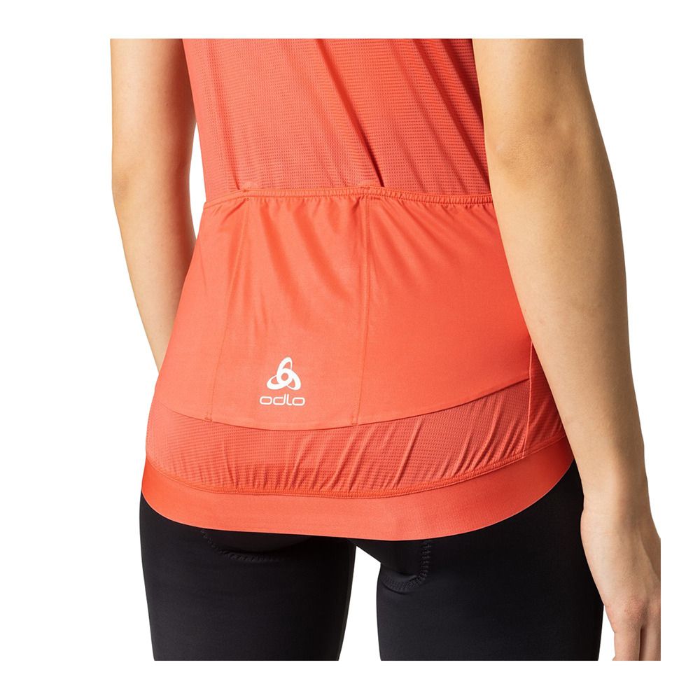 Odlo ZEROWEIGHT CHILL-TEC - Maillot Femme cayenne