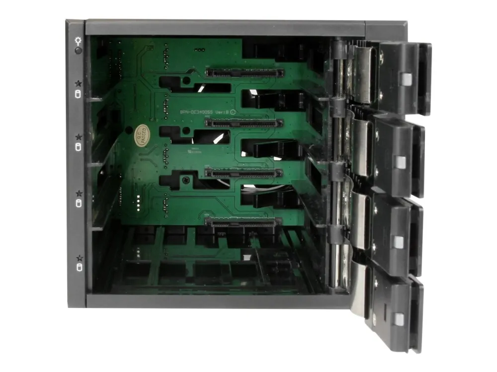StarTech.com 4-Bay Mobile Rack Backplane - Trayless Hot Swap Mobile Rack Backplane for 3.5in SAS II/SATA III - 6 Gbps HDD (HSB4SATSASBA) - Lagrings mobil rack - 2.5