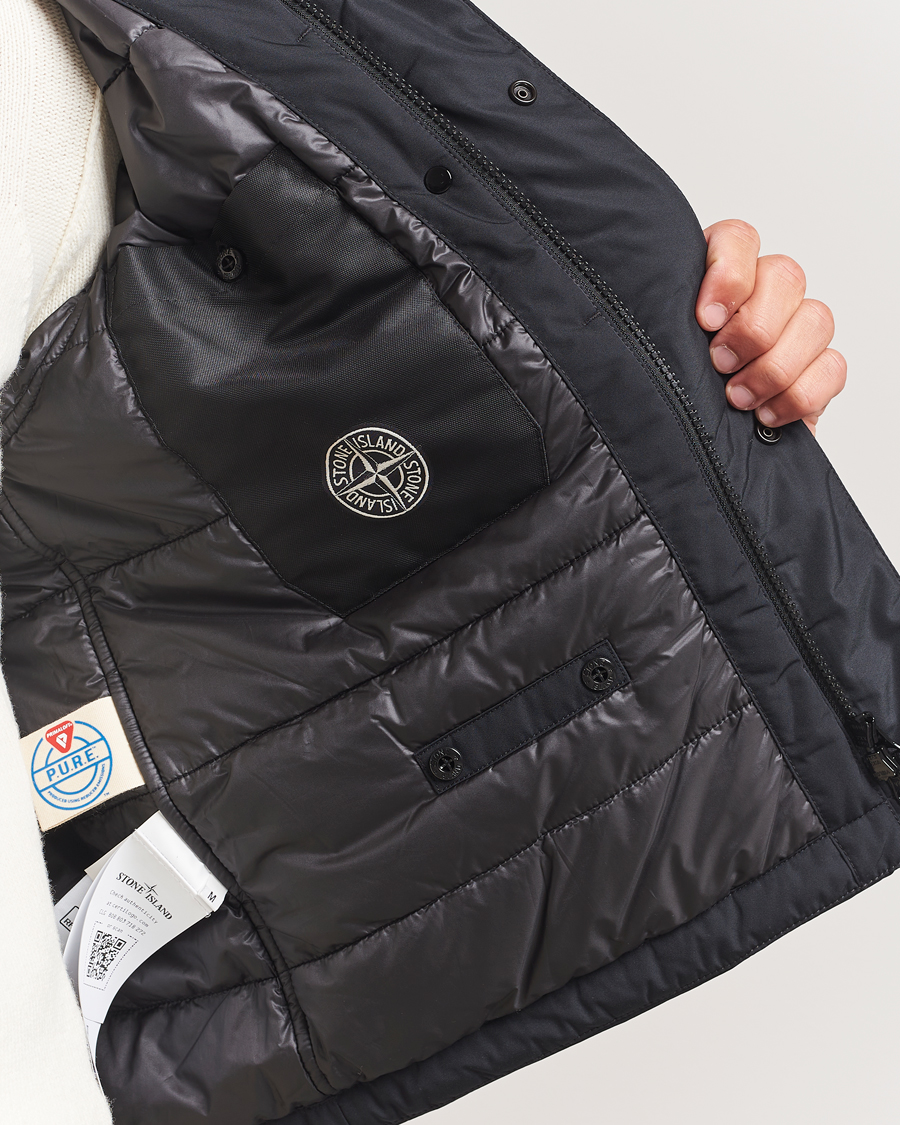 Stone Island Micro Twill Padded Jacket Black