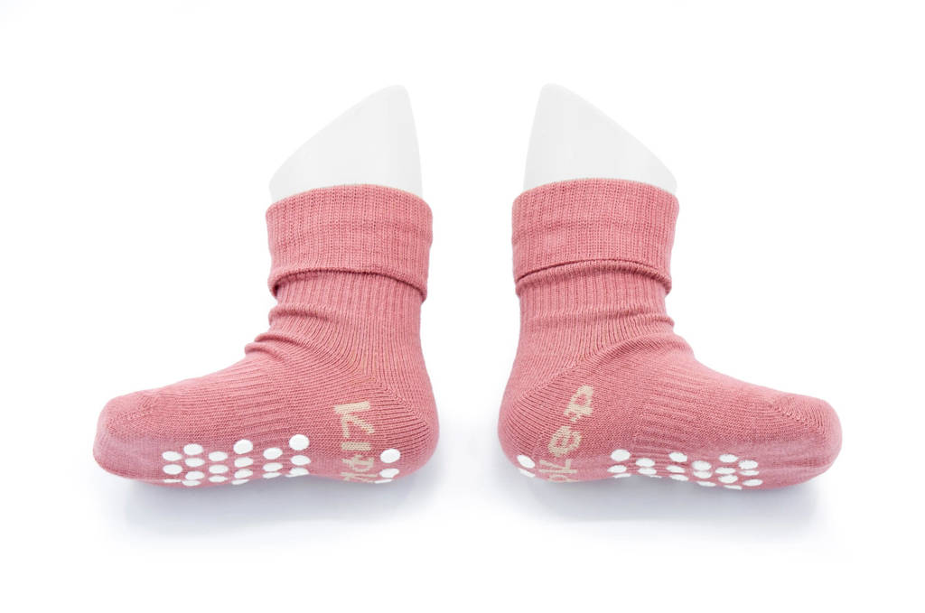 Blijf-Sokjes met anti-slip nopjes 18-24 mnd Dusty Clay