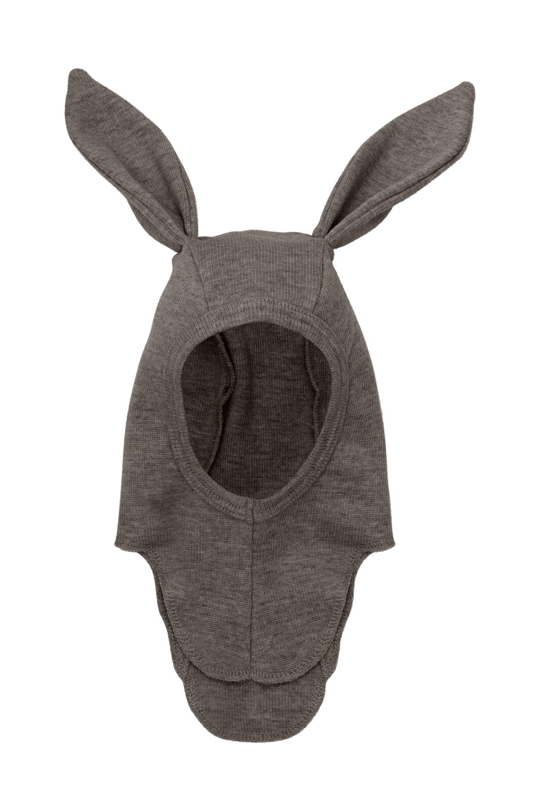 Huttelihut Balaclava Ears Wool Rib brown melange
