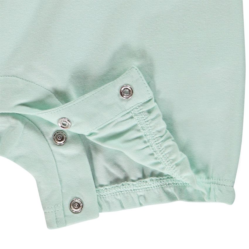 Combinaison courte en jersey print chaton pour bébé fille - Bleu