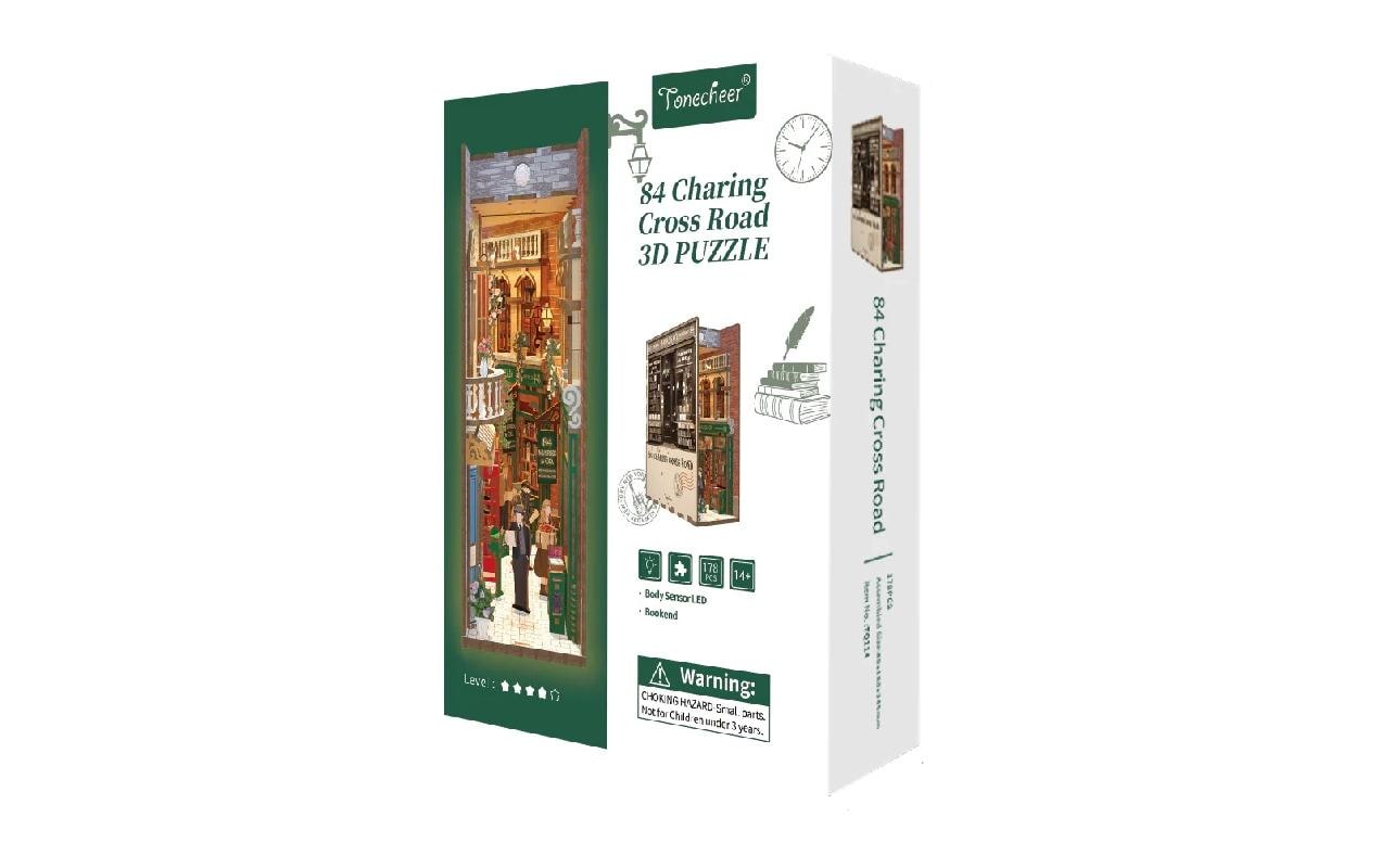 Bausatz Book Nook 84 Charing Cross Road3D-Modell aus lasergeschnittenen Holzteilen