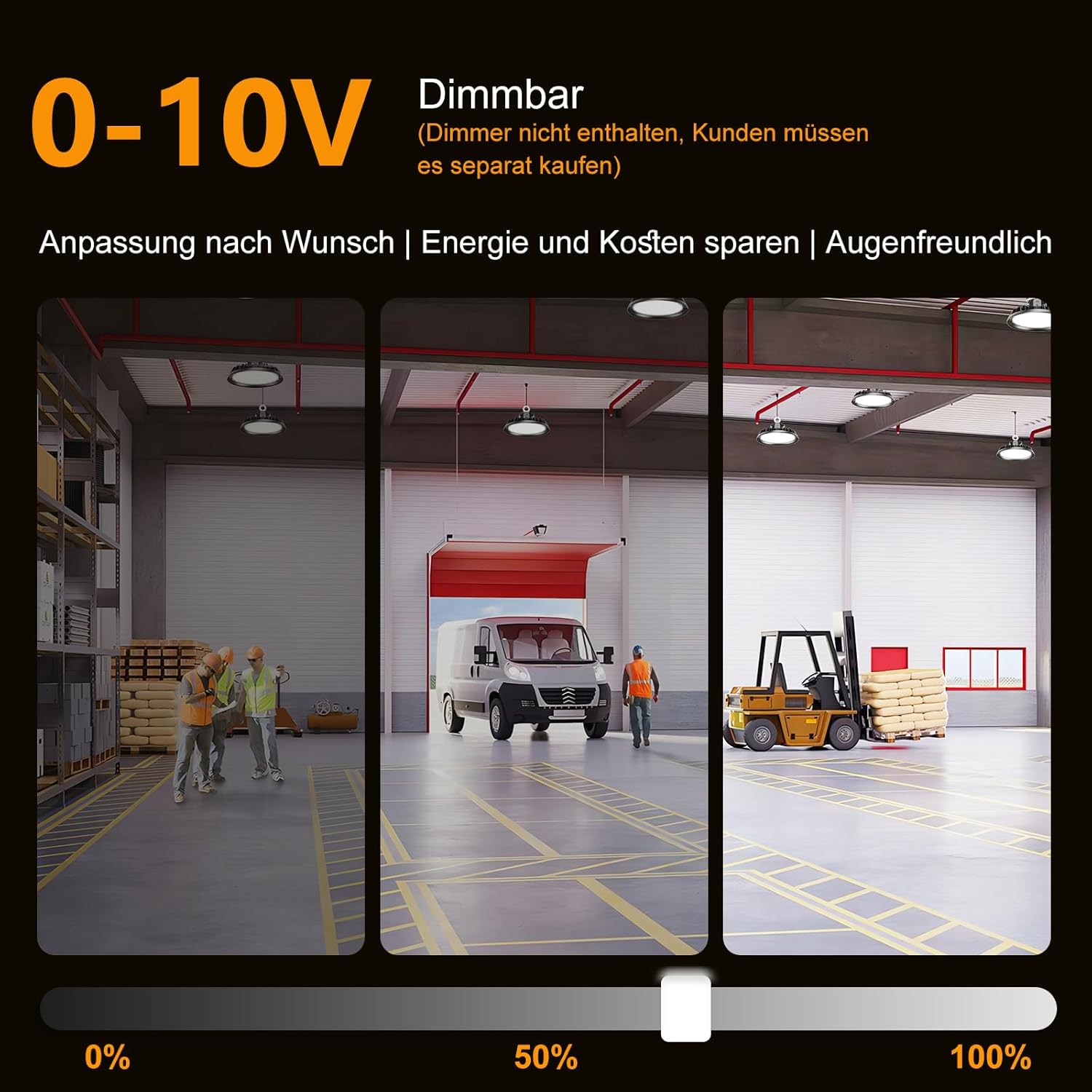 4 Stück UFO LED Hallenstrahler 200W LED Werkstattlampe Superhelle 34000lm Werkstatt Deckenleuchte Lampe 6000K Hallenleuchte IP65 (120W/160W/200W) Dimmbar 5 Jahre Garantie