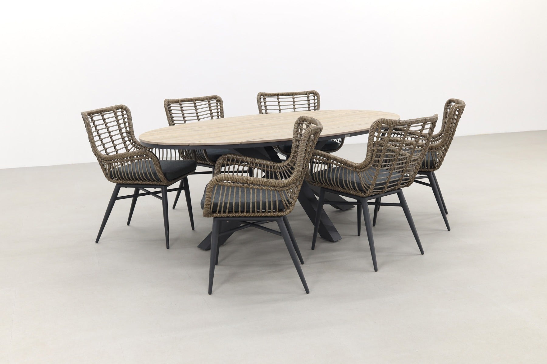 Garden Impressions Jasmine Natural|Edison 220x115 cm. - ovale tuinset