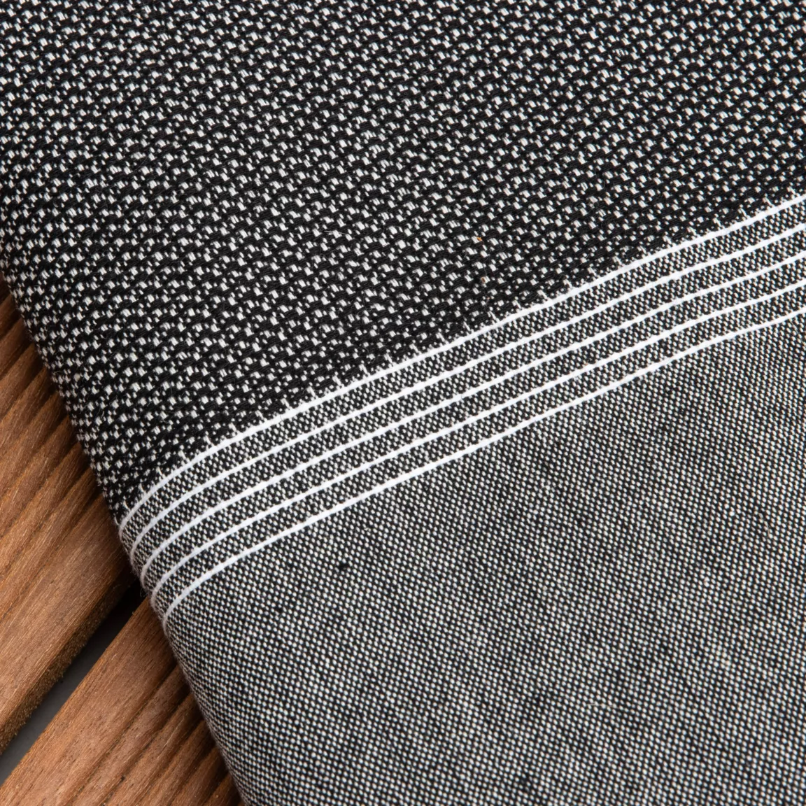 Fouta coton recyclé (100 x 200 cm) Beach Noire