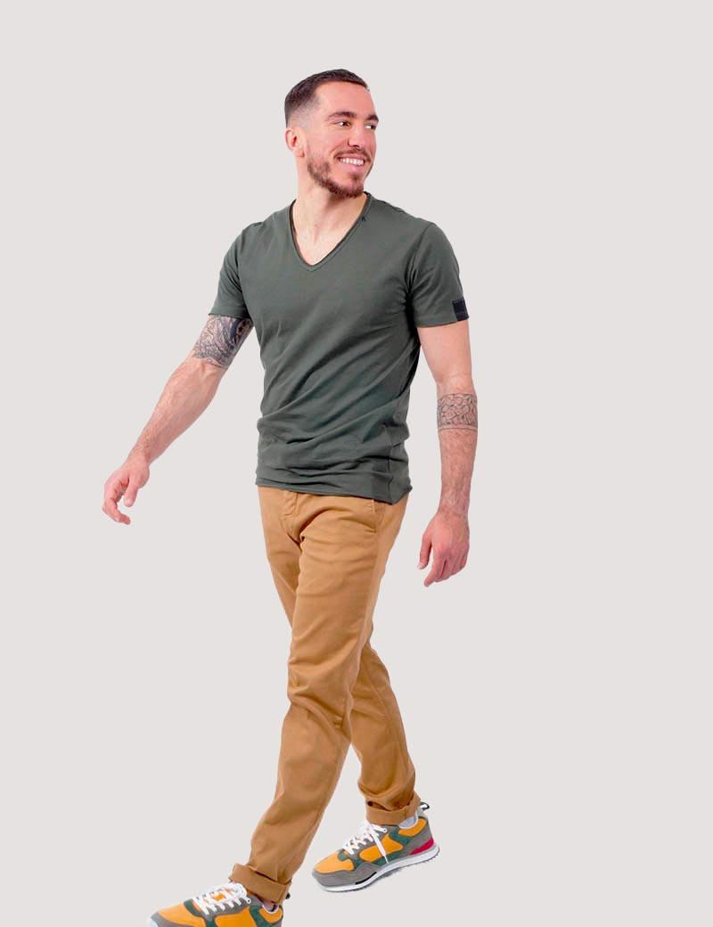 REPLAY T-SHIRT H REGULAR DARK MILITARY