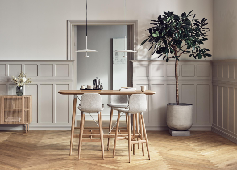 Bolia Seed barkruk H76 wit gepigmenteerd eiken zwart
