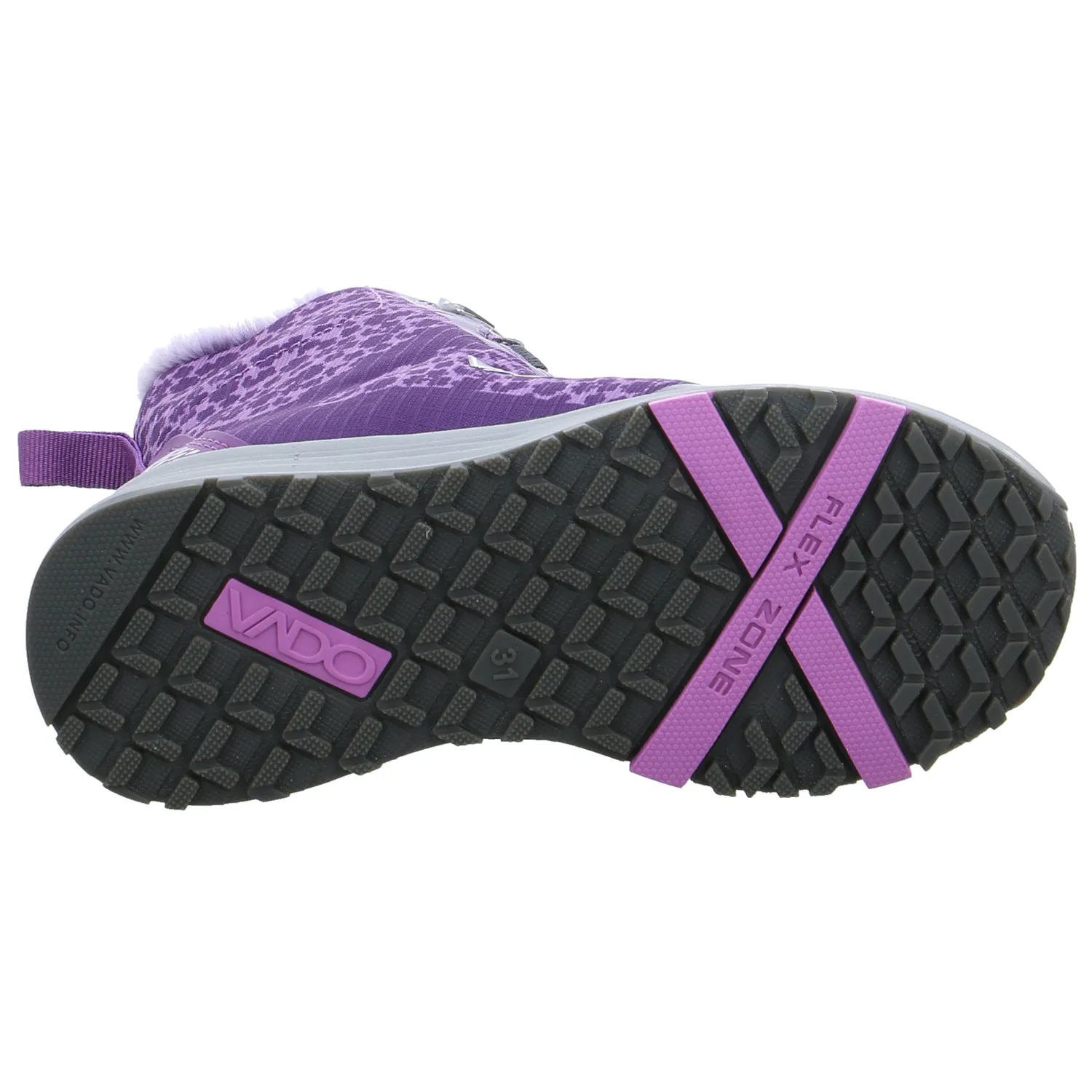 VADO Kleinkinder-Snowboot  Membran Violette Textil  Schneestiefel Mädchen