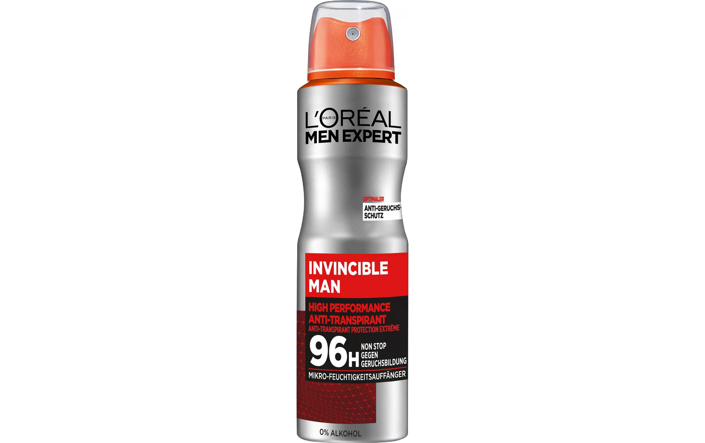 Deo Spray Invincible Man 150 mlWirksames Deodorant speziell für Männer bietet Schutz vor Schweiss und Körpergeruch