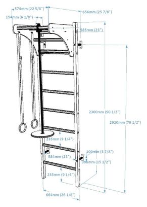 Espalier de gymnastique BenchK 211W  A204