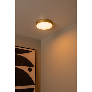 Lucide UNAR plafonnière 30 cm met 3 StepDim mat goud/Messing