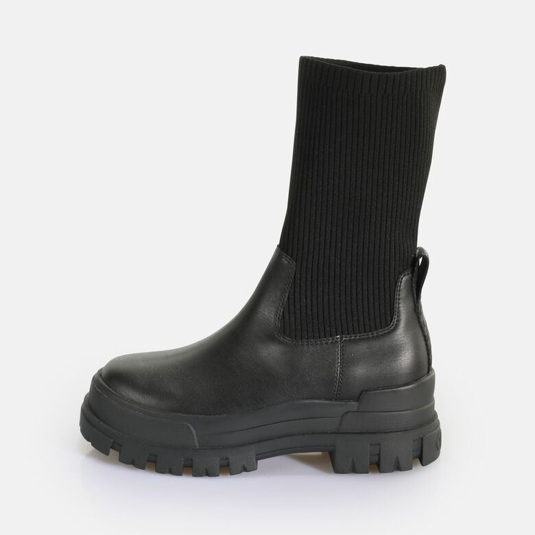 Aspha Sock Boot Short Bottes vegan, noir