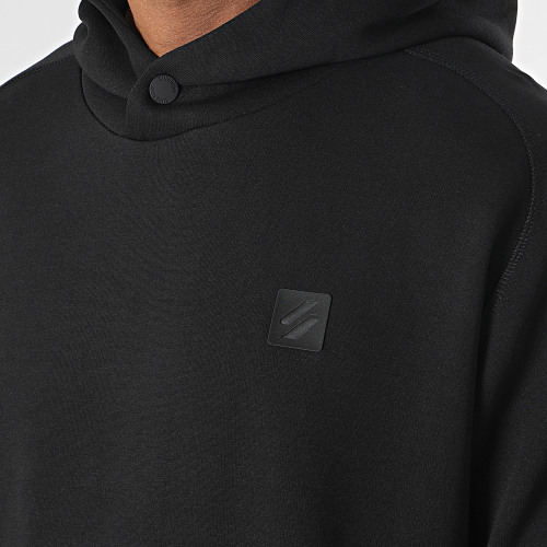 Sweat Capuche Code Tech Relaxed Noir