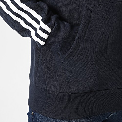 Sweat Capuche A Bandes 3 Stripes IC0436 Bleu Marine