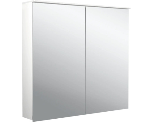 Emco Flat 2 spiegelkast, 80 x 11,3 x 71,1 cm, aluminiumkleurig, 2-deurs, LED, IP20