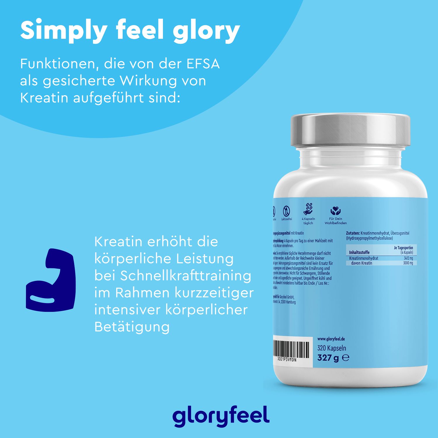 gloryfeel® Creatin Kapseln
