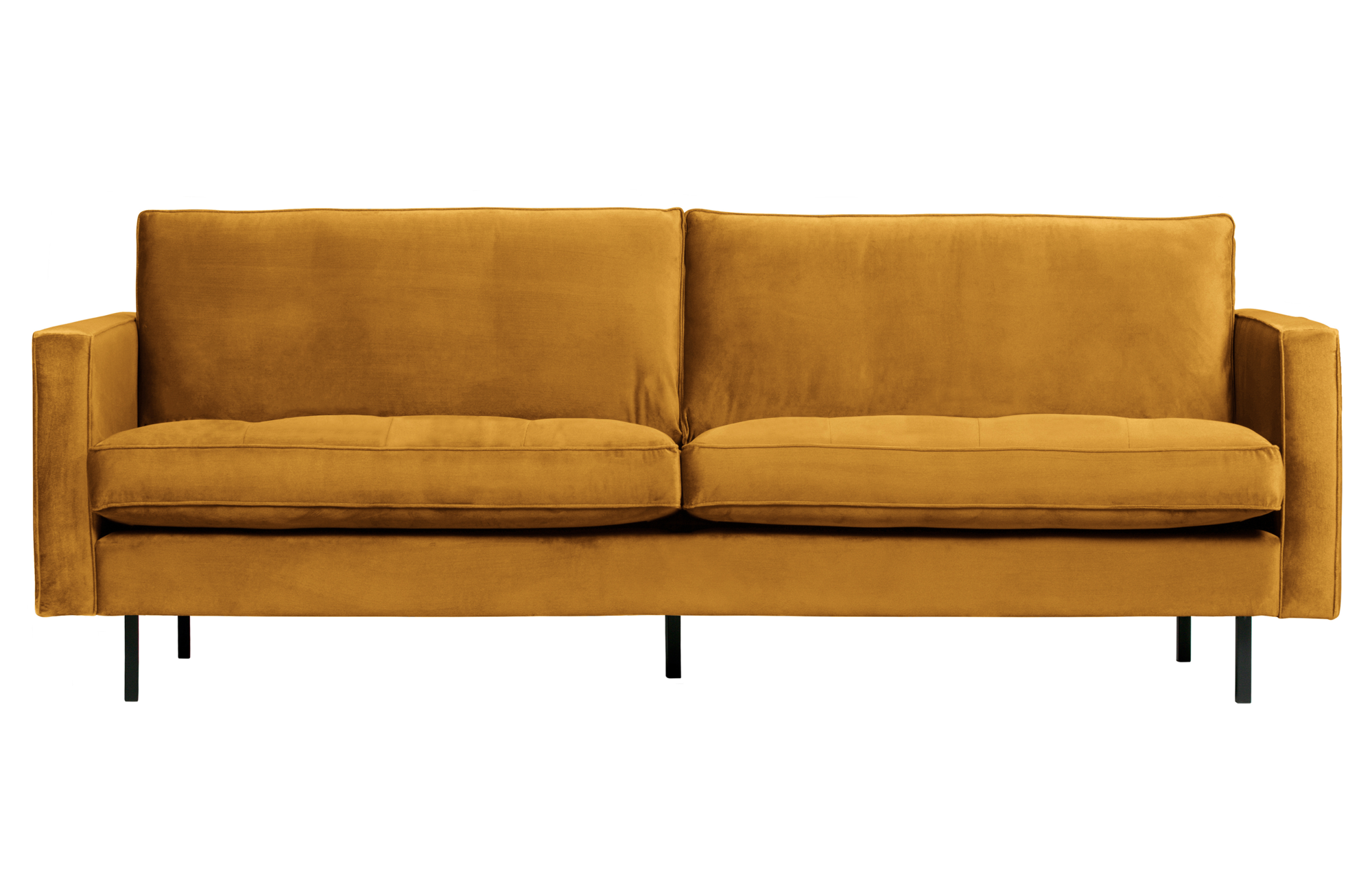 BePureHome 2,5-zitsbank Rodeo fluweel Rodeo Bank Fluweel 2,5-zits - Oker