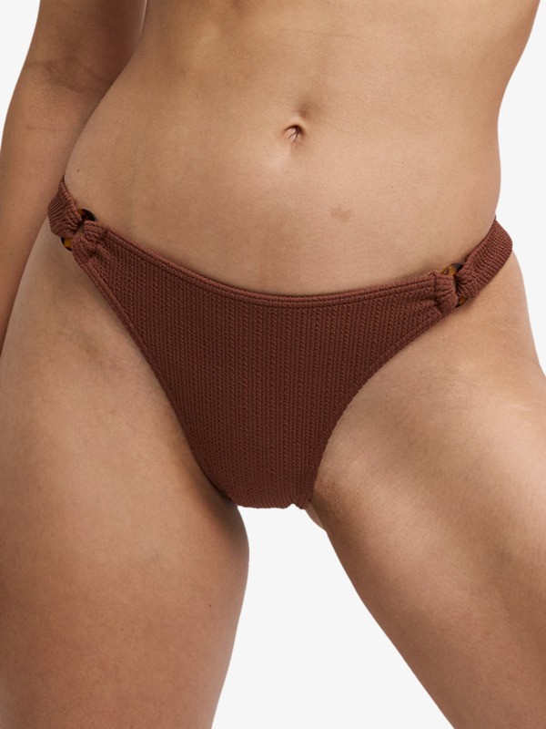 Roxy Sunshine Cheeky Bas de bikini culotte brésilienne Marron Femme