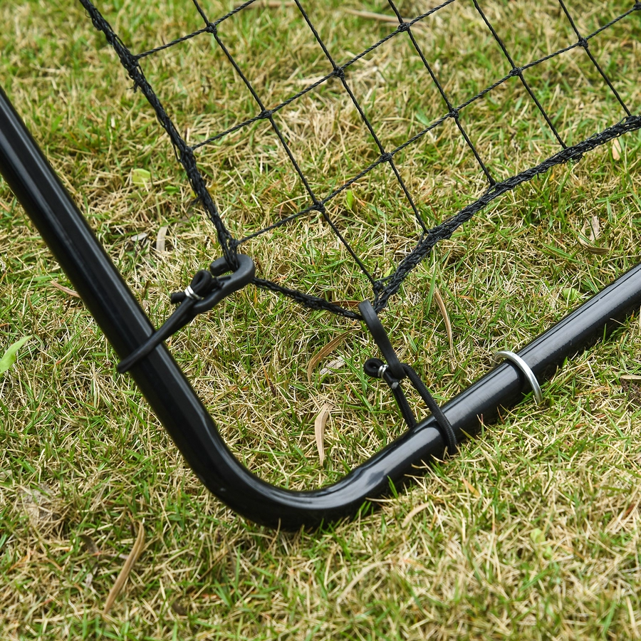 HOMCOM Fußball Rebounder schwarz