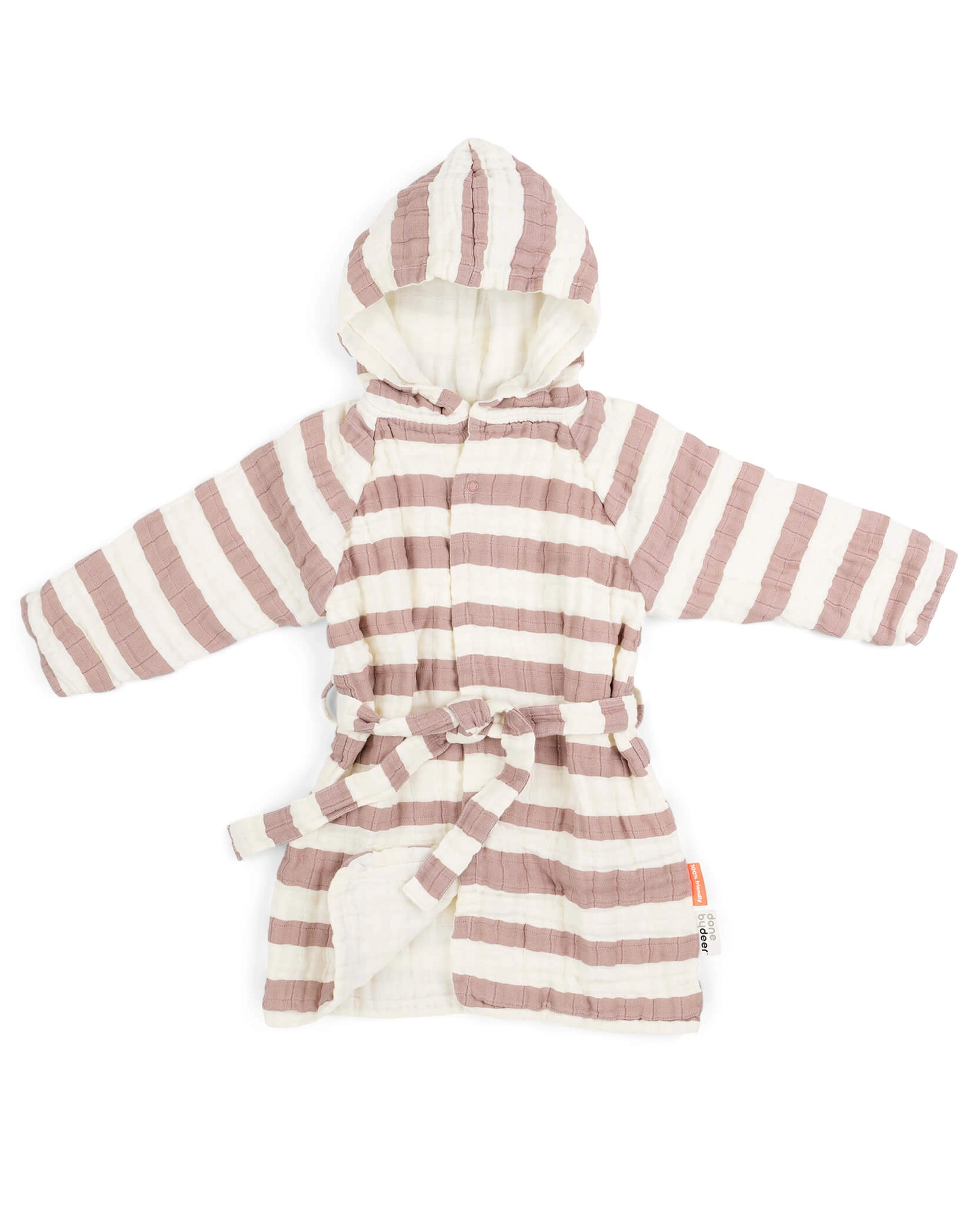 Bademantel STRIPES M in rosa