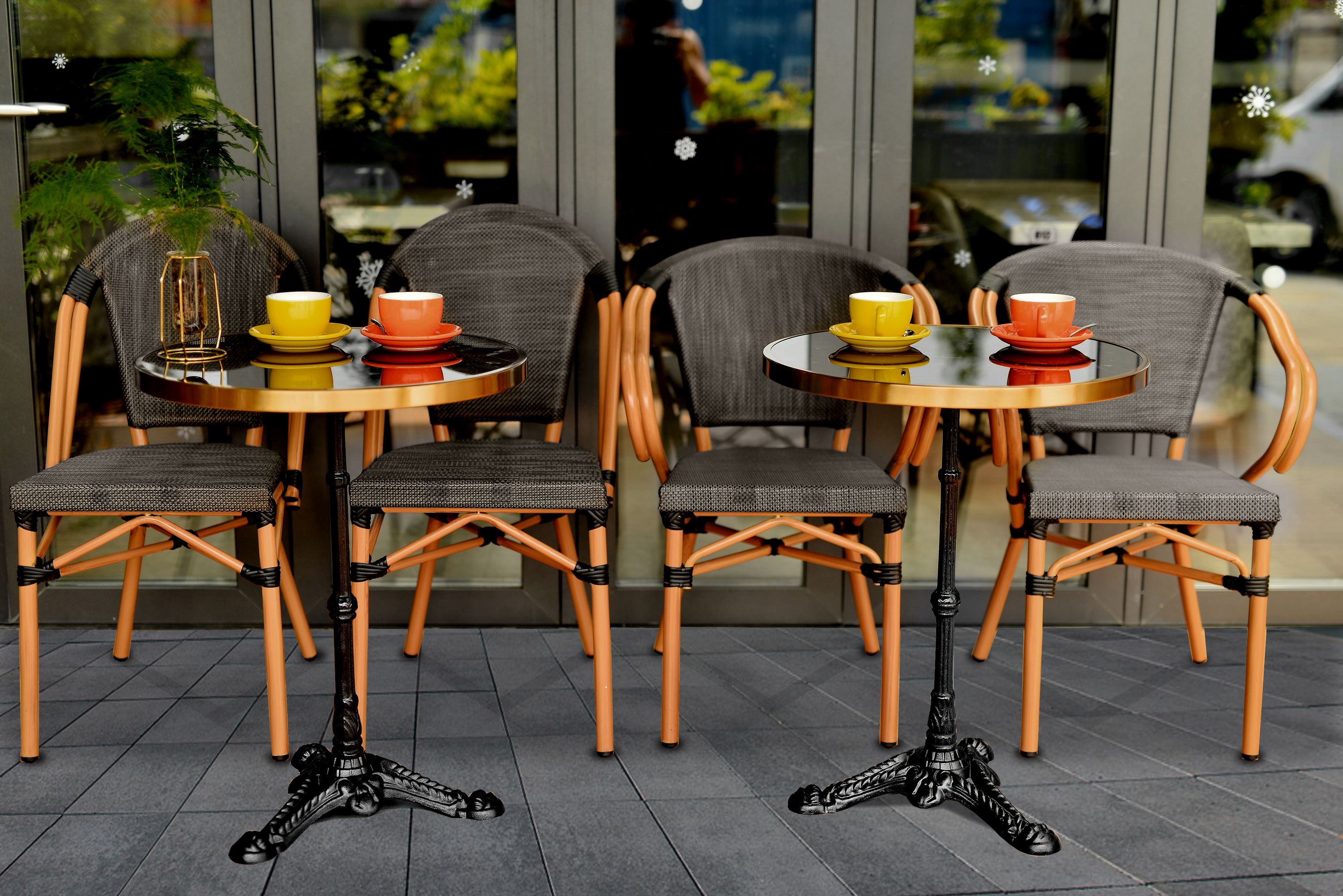 Beistelltisch Marmor Platte Gußeisen Couchtisch Sofatisch Wohnzimmer Tisch