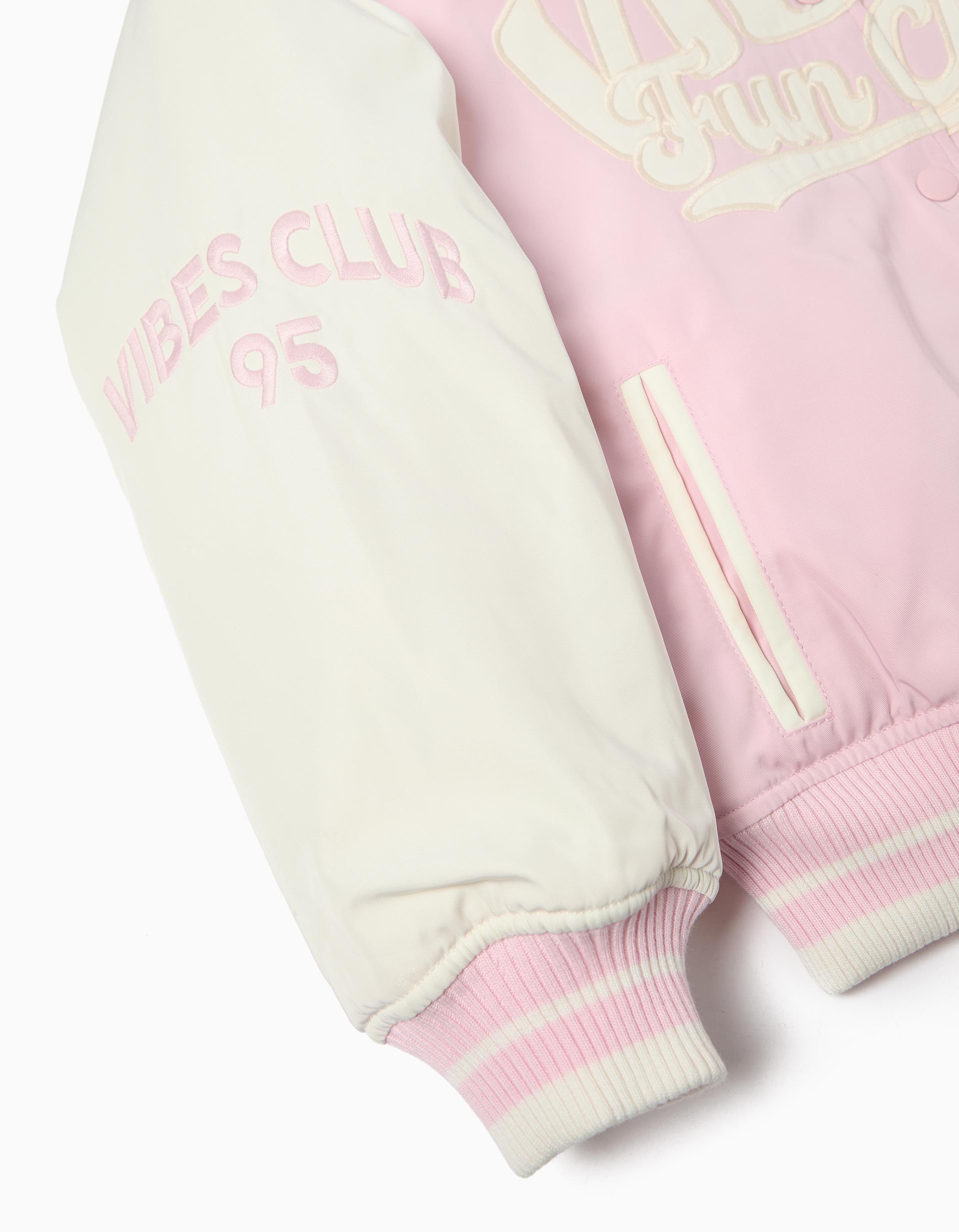 Casaco Bomber, Menina, Rosa Claro