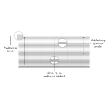 KARWEI aluminium jaloezie 25 mm wit (kleurnr. 201) 160x250 cm (bxh)