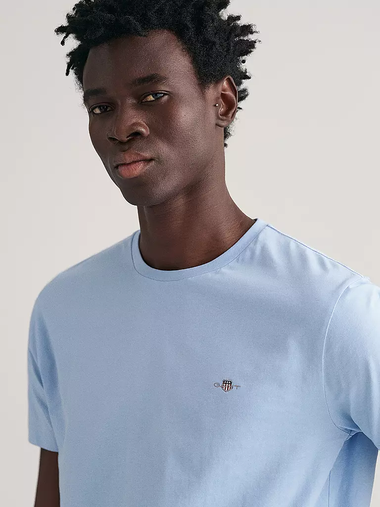 GANT T-Shirt Regular Fit hellblau