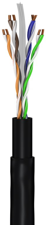 (20m) CAT 6 Ethernet LAN RJ45 Netzwerk Kabel Outdoor Patchkabel U/UTP (94392) - Schwarz