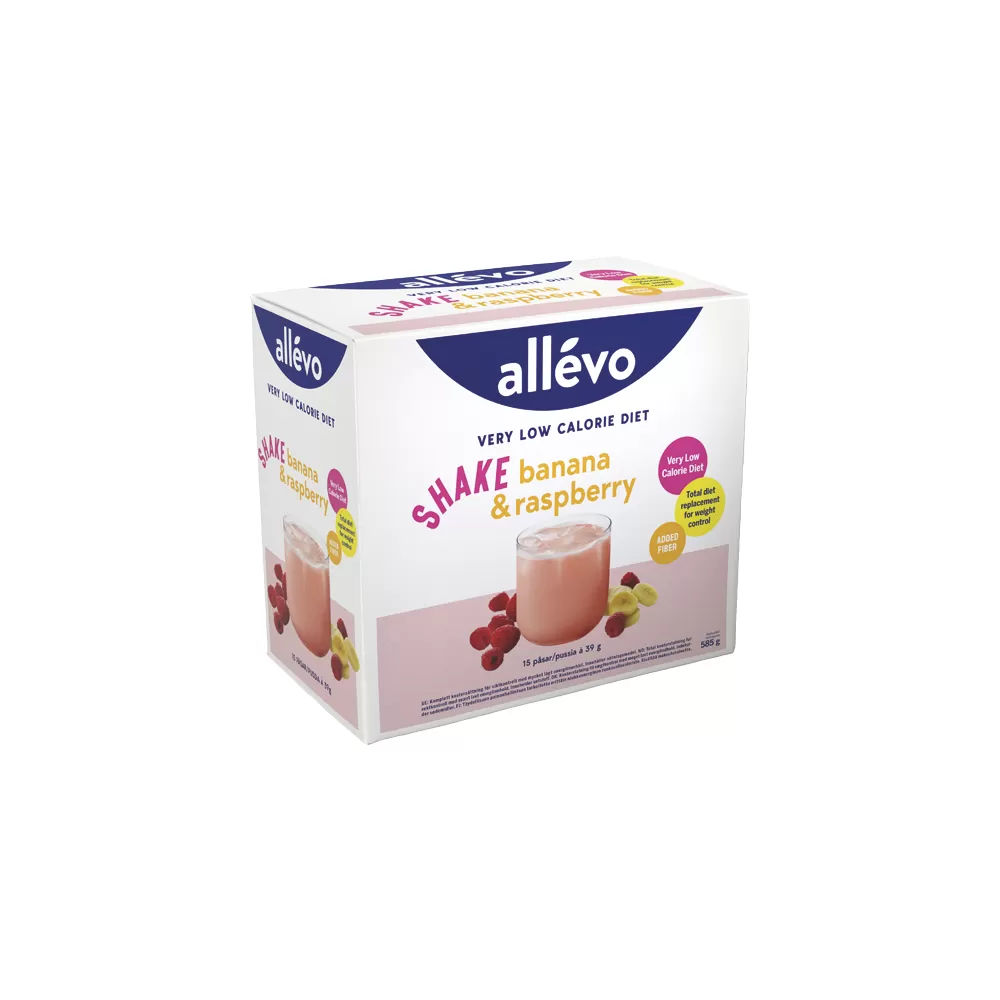 Allévo VLCD Shake Banana & Raspberry - 15x39 g