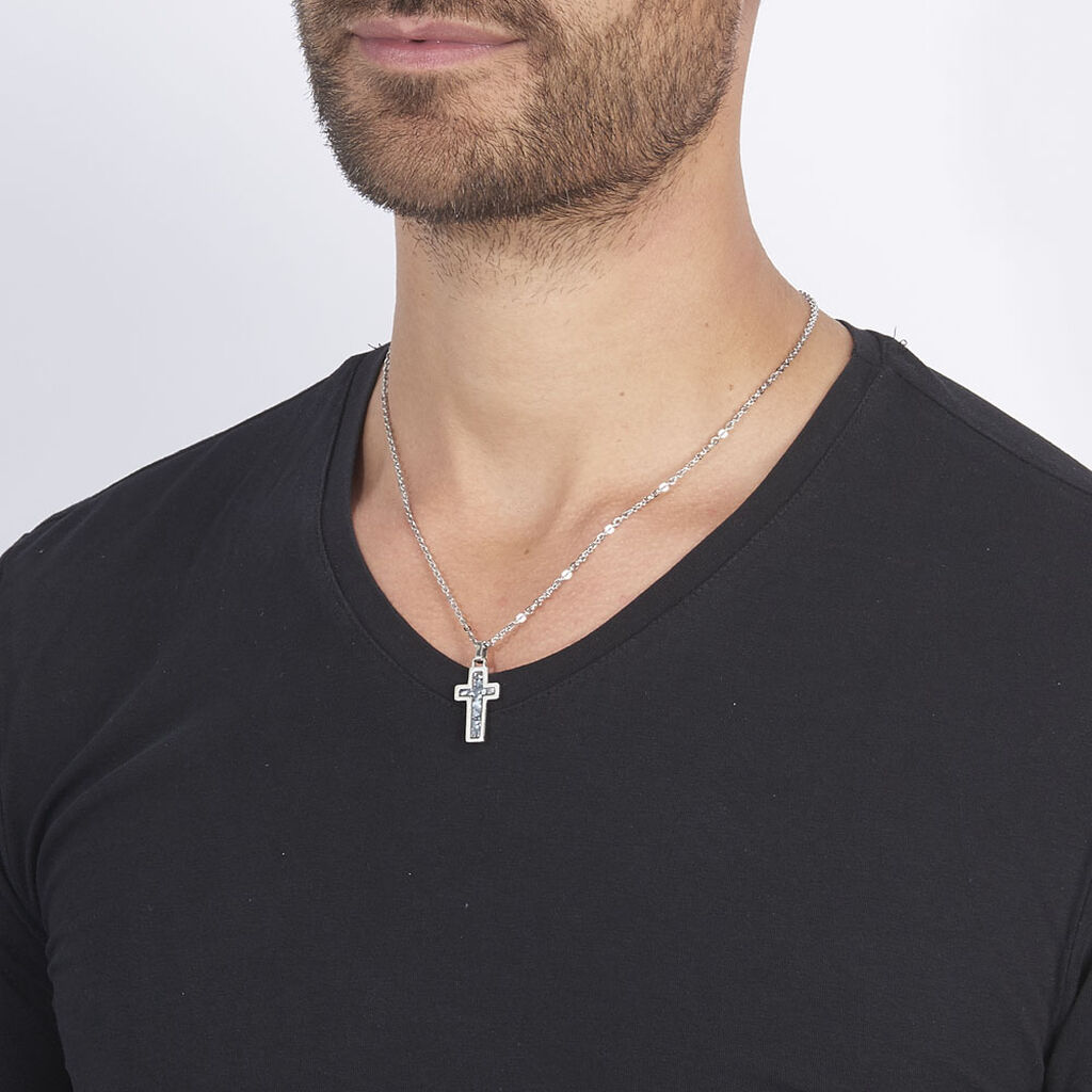 Collier Volcan Acier Blanc