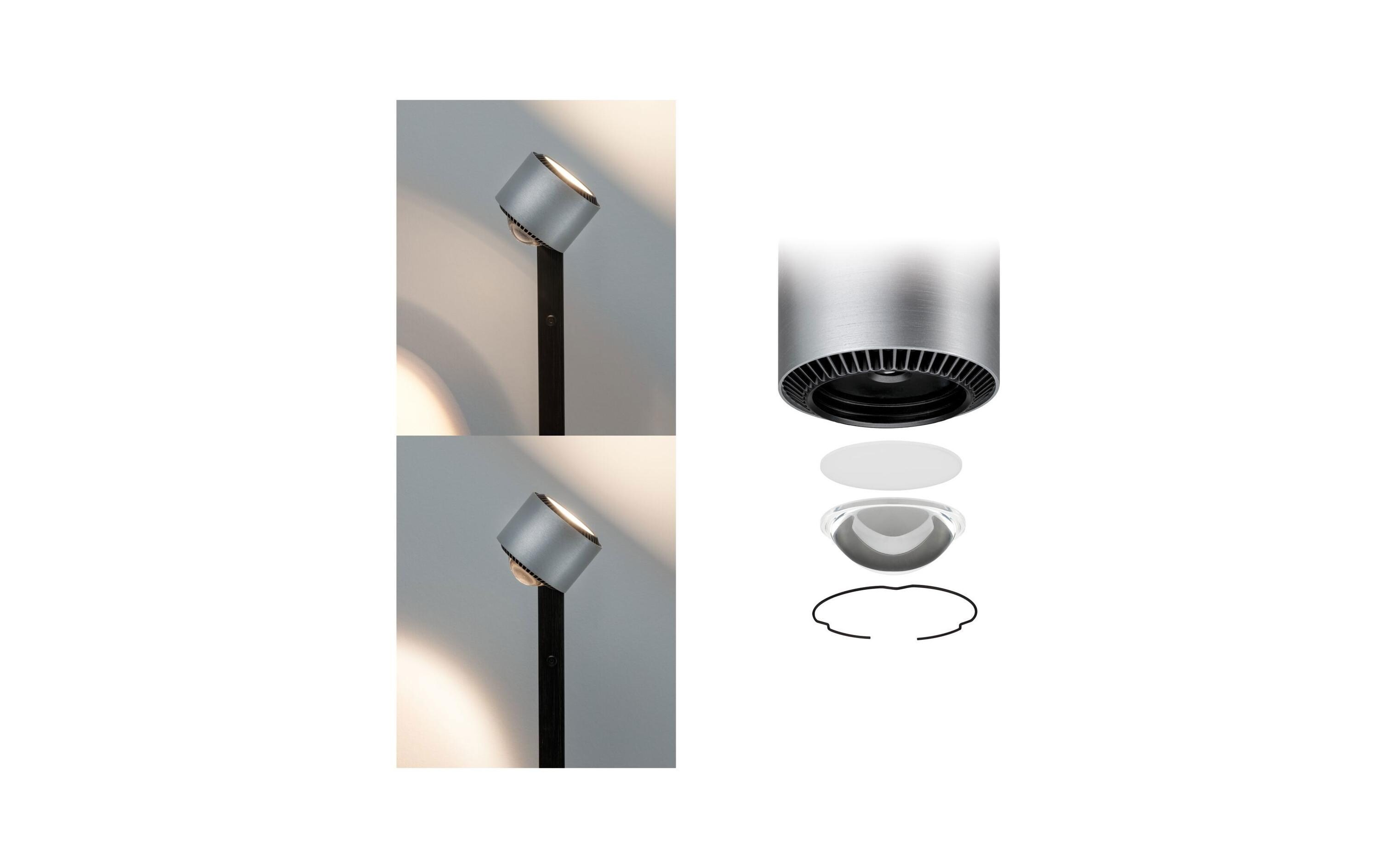 Stehleuchte LED Aldan<br>Höhenverstellbare Stehleuchte aus gebürstetem Aluminium