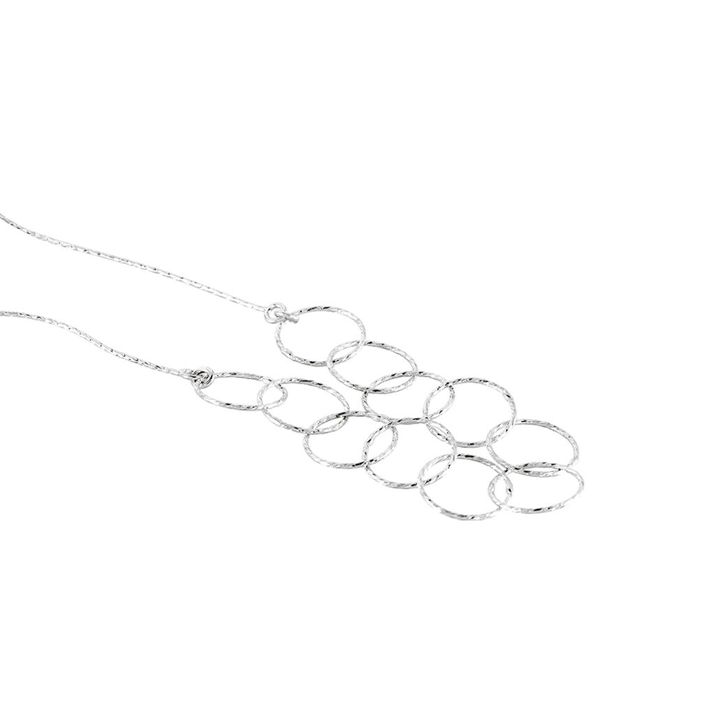 Collier Bulle Argent Blanc