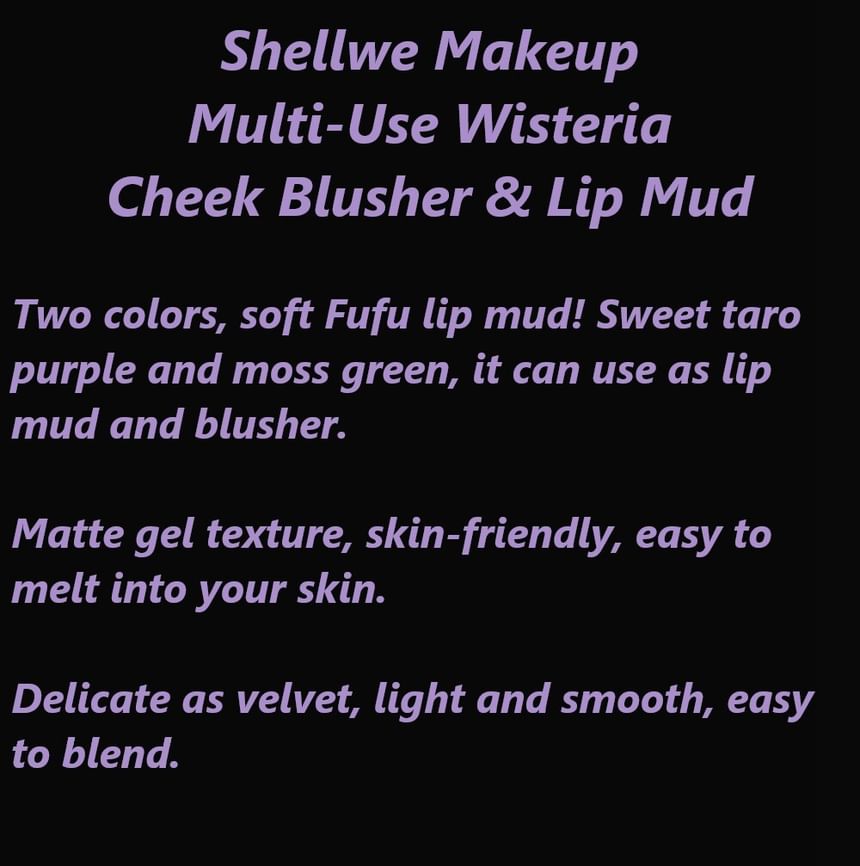 SHELLWE MAKEUP - Multifunctionele Wisteria Cheek Blusher & Lip Mud