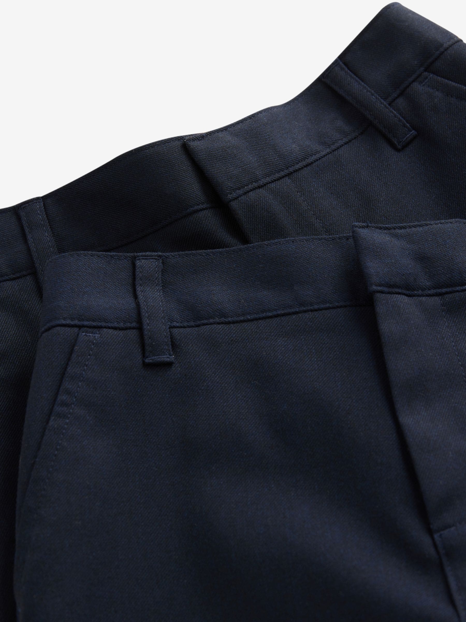 Marineblauw - Clarks Regular Boys Fastening School Shorts 2 Pack