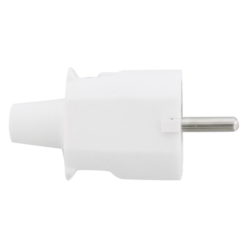 Stekker RA PVC Wit