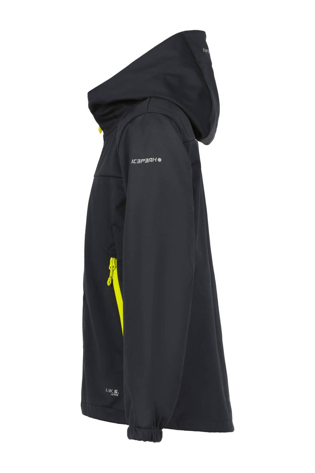 Icepeak softshell jack Kline antraciet/geel