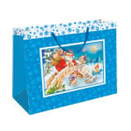 Trötsch 3D Geschenktasche Weihnachten, 1 Stück, farbl. sortiert
