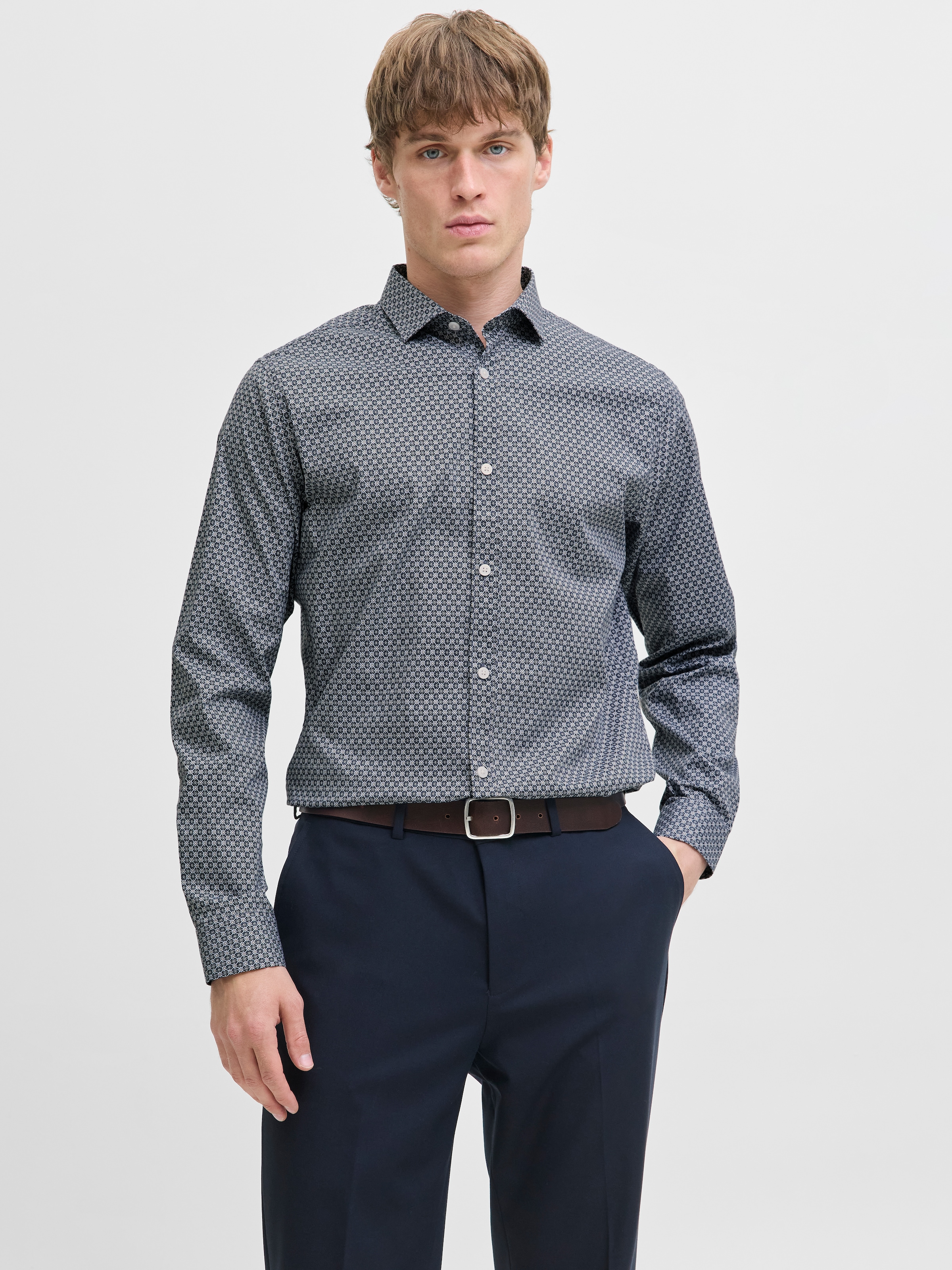 Jack & Jones Langarmhemd »JPRBLABLACKPOOL STRETCH AOP LS SHIRT SN«