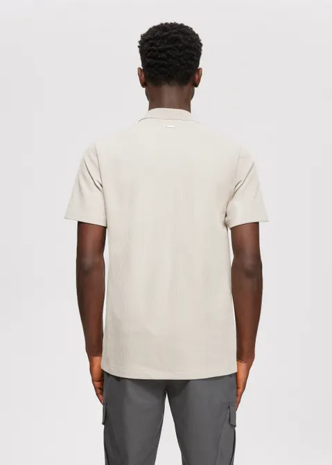 Polo met rits bruin (TAUPE)