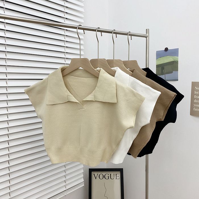Sistyr - Cropped trui met kraag en vest